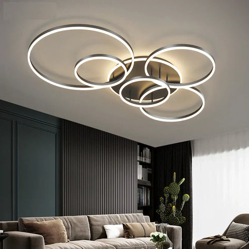 Modern LED Ceiling Light for Home Use - Black Finish