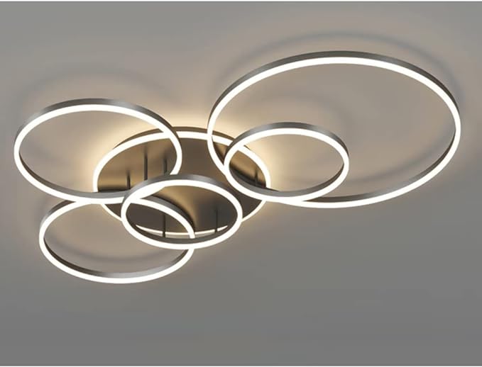 Modern LED Ceiling Light for Home Use - Black Finish