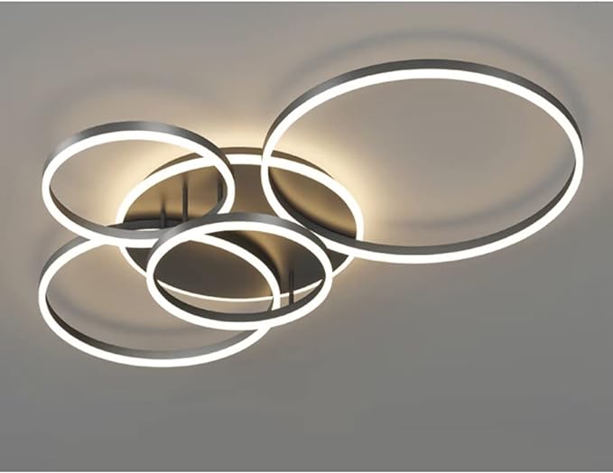 Modern LED Ceiling Light for Home Use - Black Finish