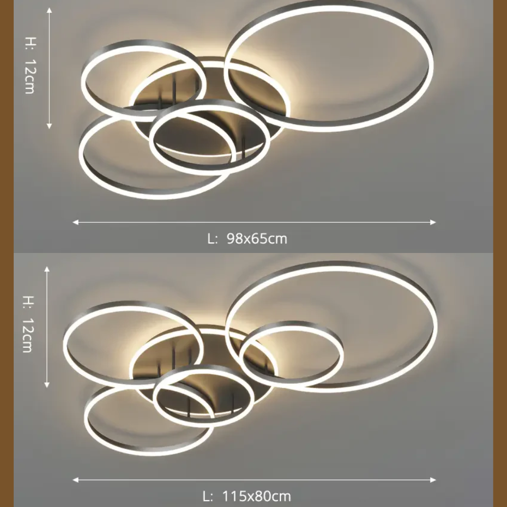 Modern LED Ceiling Light for Home Use - Black Finish