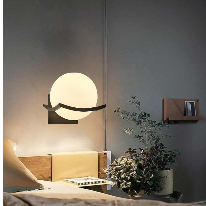 Modern LED Glass Wall Lamp for Home Decor