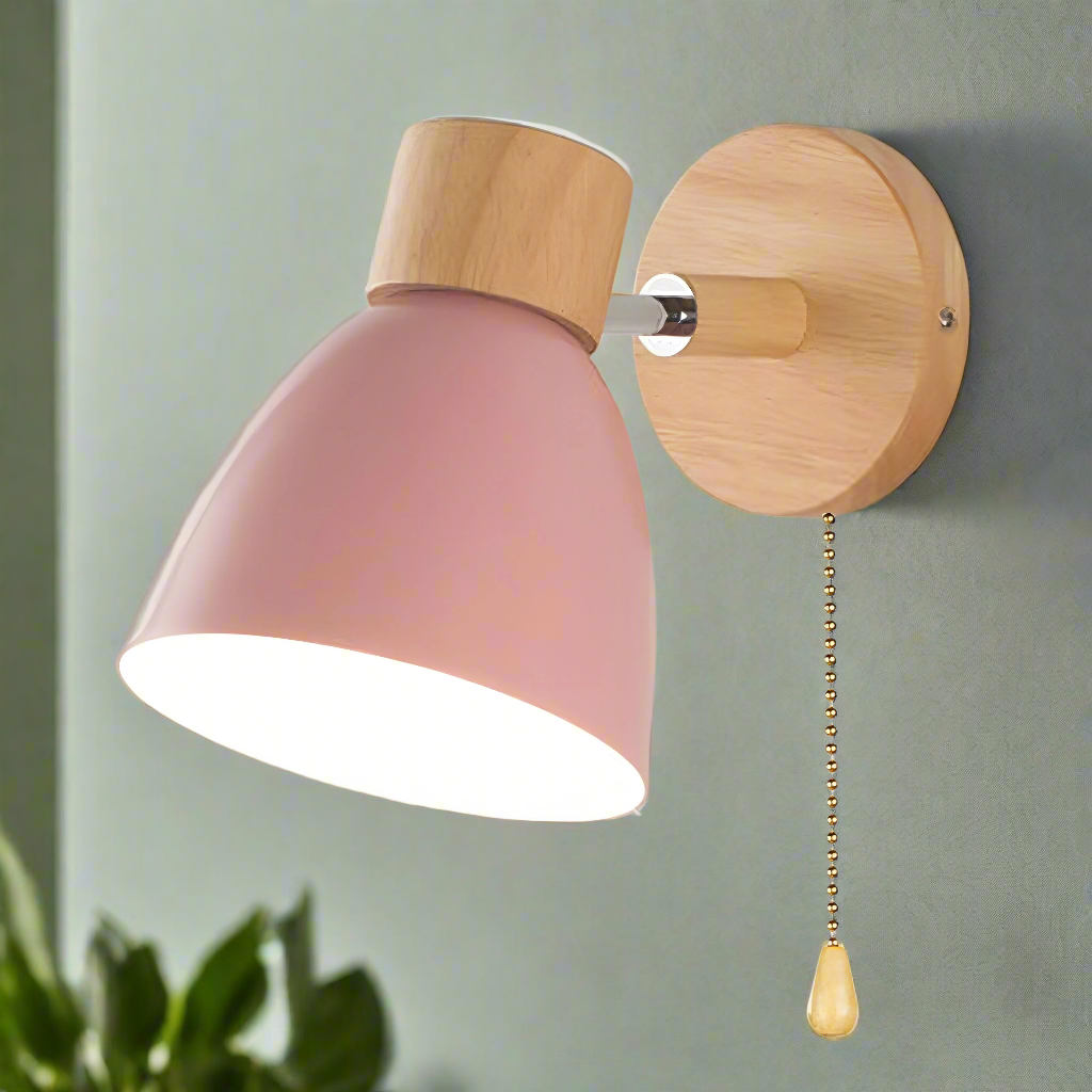 Luci da Parete Scandinave Moderne con Interruttore a Catena