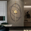 Orologio da Parete Moderno in Metallo Astratto Oro