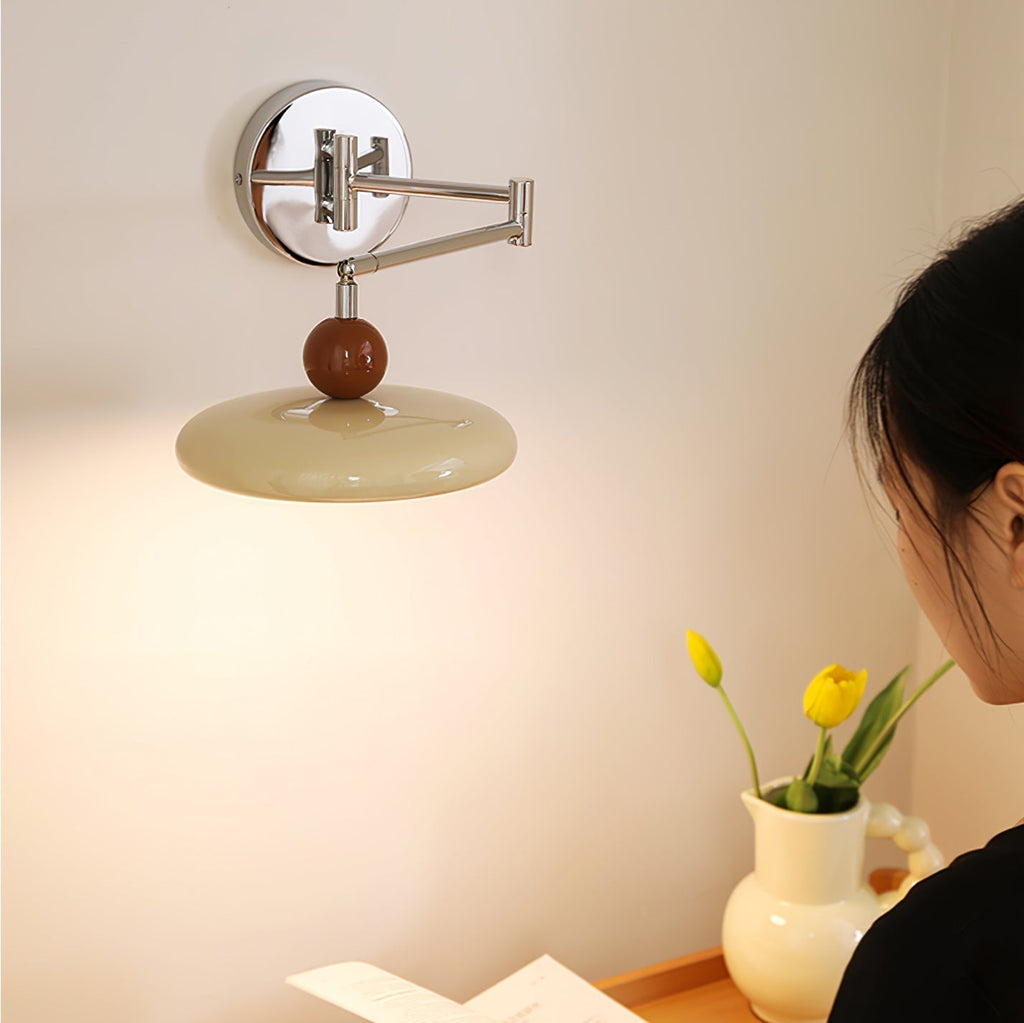 Modern Swing Arm Wall Lamp with Adjustable Design