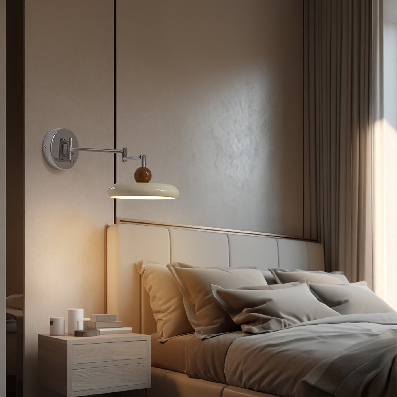 Modern Swing Arm Wall Lamp with Adjustable Design