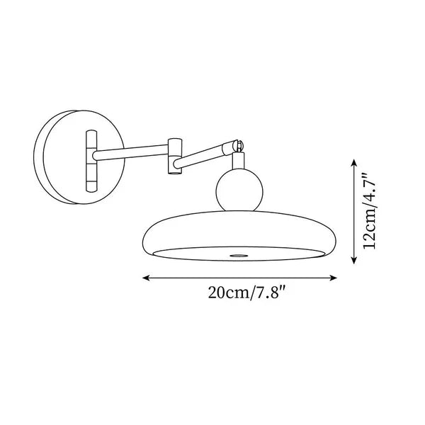 Modern Swing Arm Wall Lamp with Adjustable Design