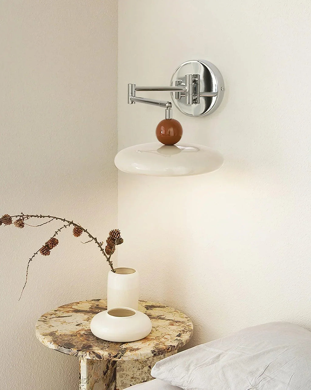 Modern Swing Arm Wall Lamp with Adjustable Design