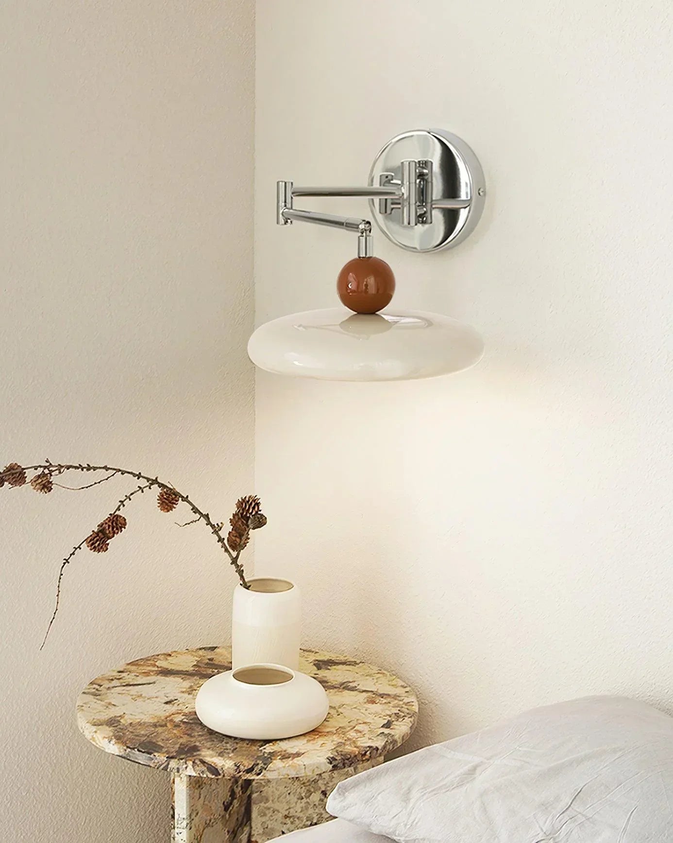 Modern Swing Arm Wall Lamp with Adjustable Design
