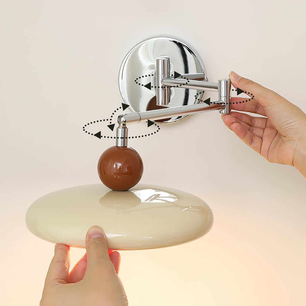 Modern Swing Arm Wall Lamp with Adjustable Design