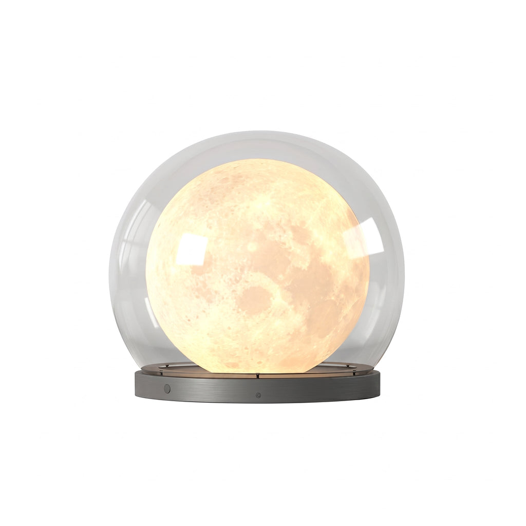 Moderna lampada da esterno a forma di sfera con schermo in vetro