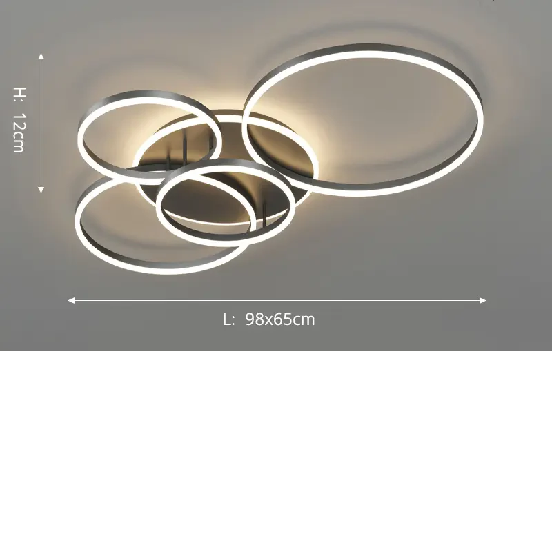 Velia - Lampada da soffitto nera moderna