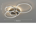 Velia - Lampada da soffitto nera moderna