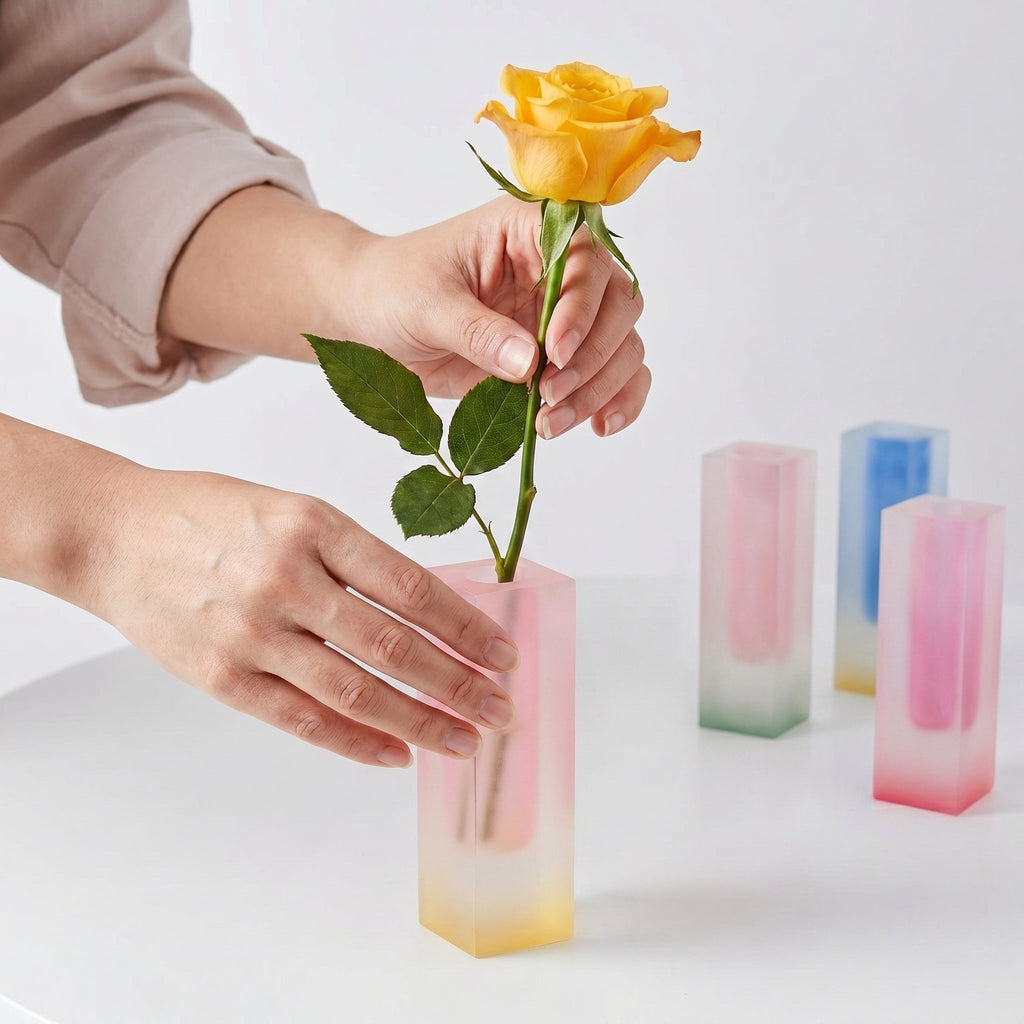 Vaso Prisma Moderno con Sfumature