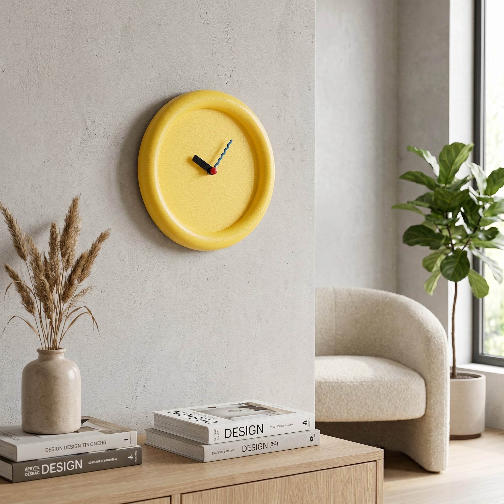 Orologio da parete rotondo moderno con design minimalista