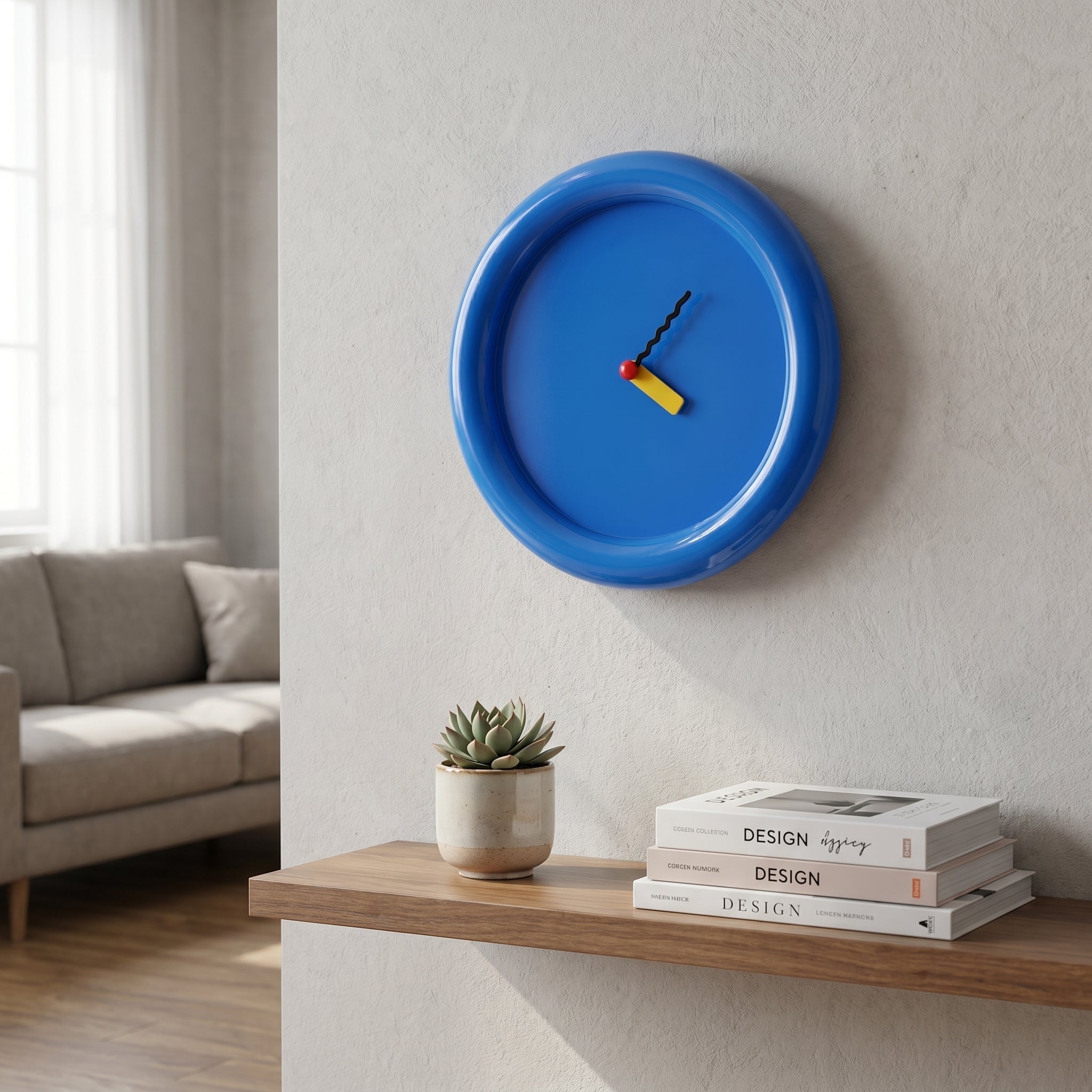 Orologio da parete rotondo moderno con design minimalista