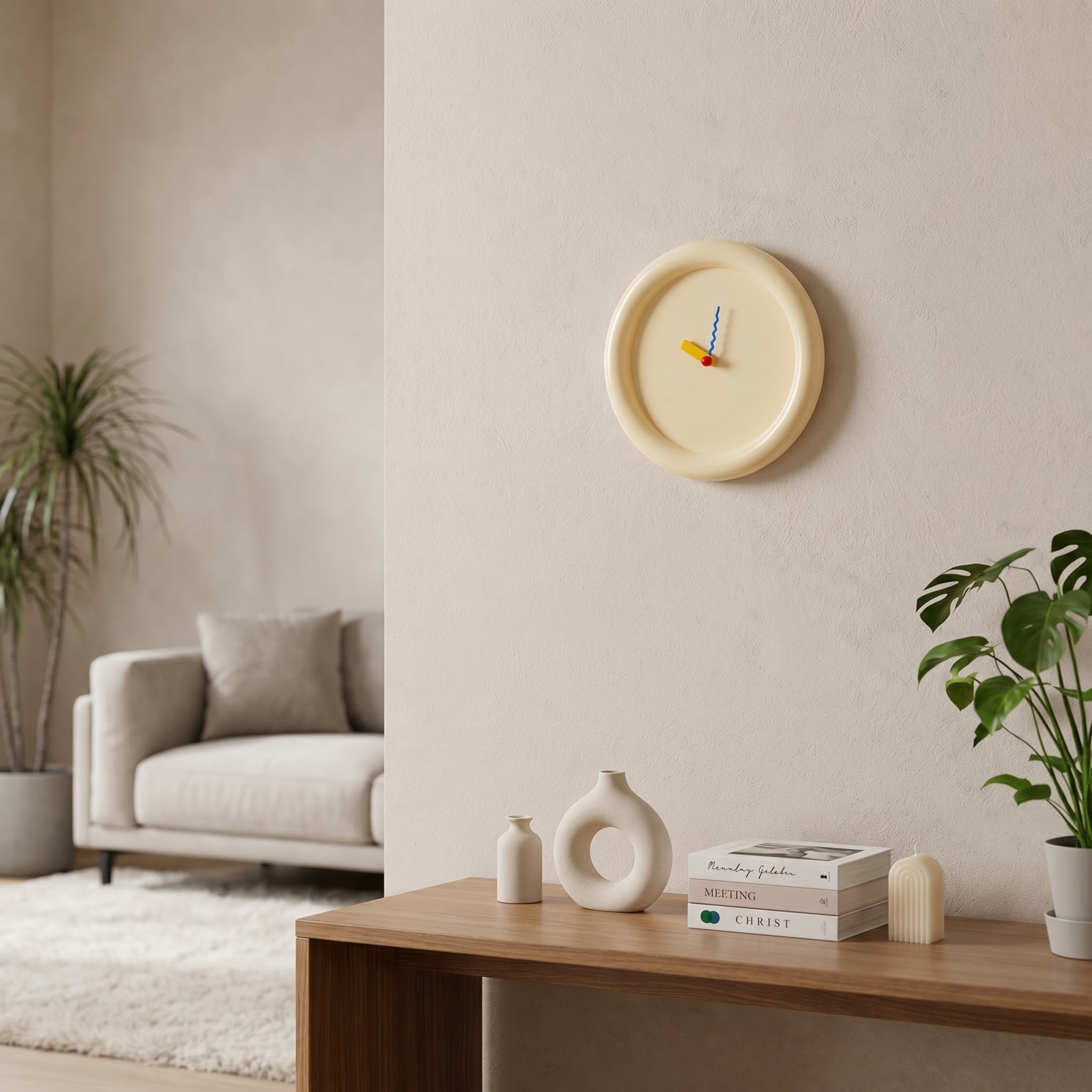 Orologio da parete rotondo moderno con design minimalista