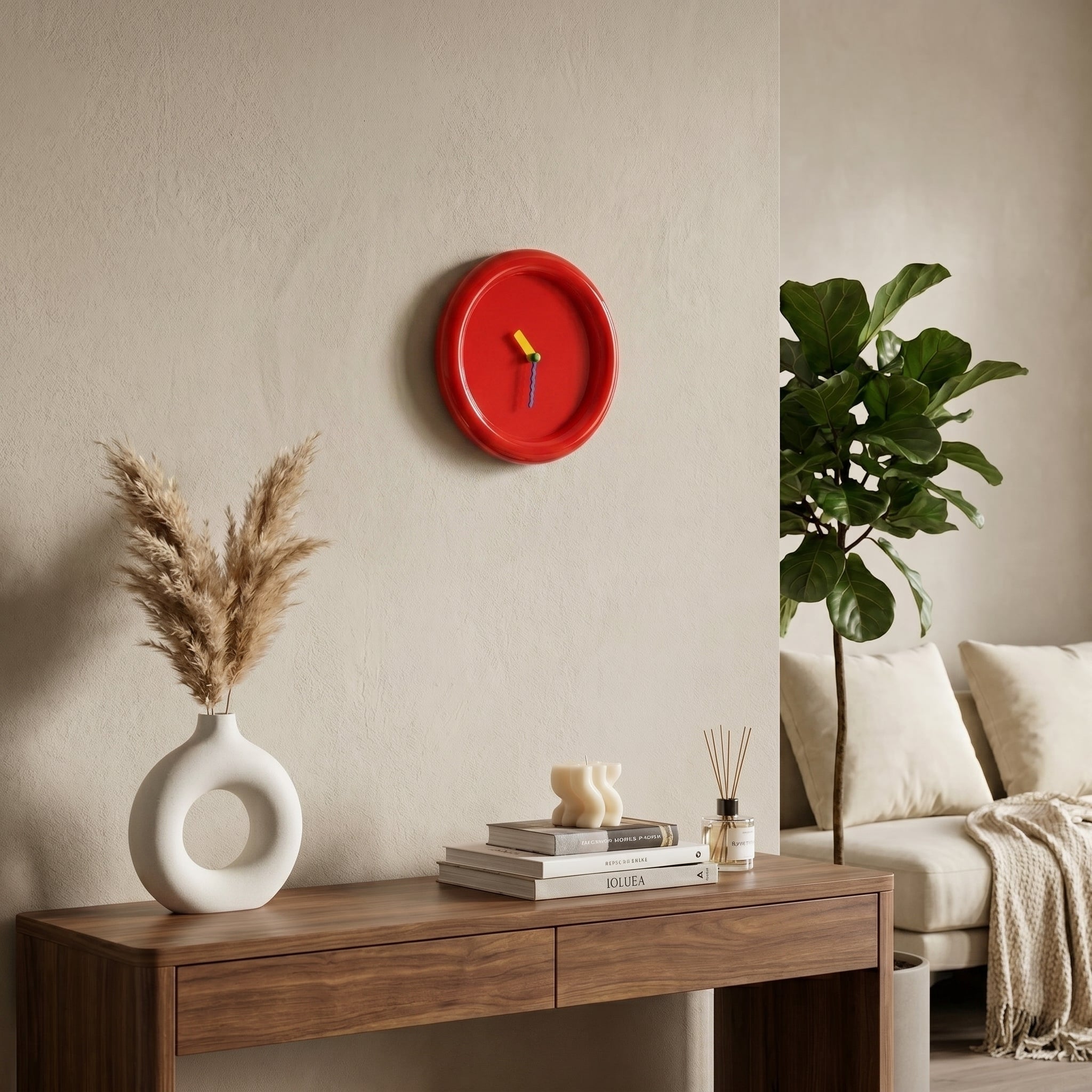 Orologio da parete rotondo moderno con design minimalista