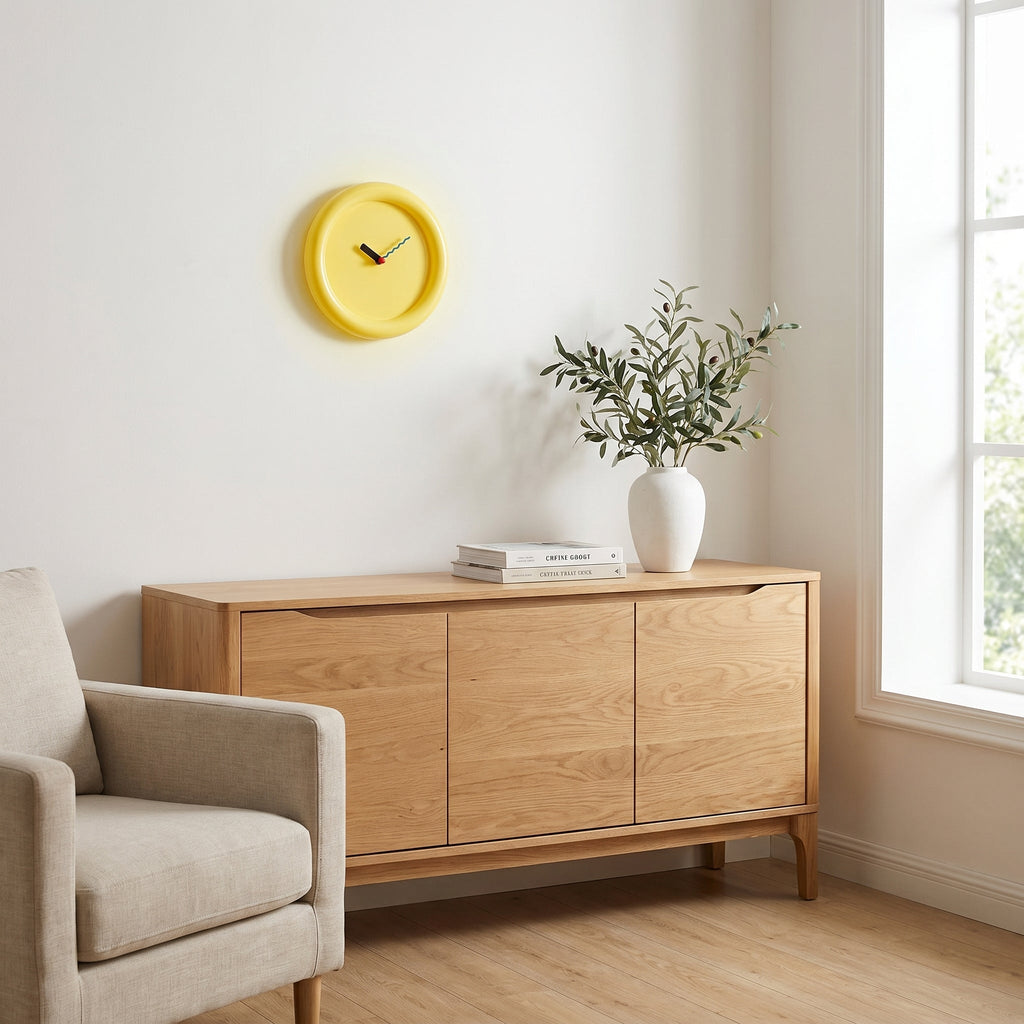 Orologio da parete rotondo moderno con design minimalista