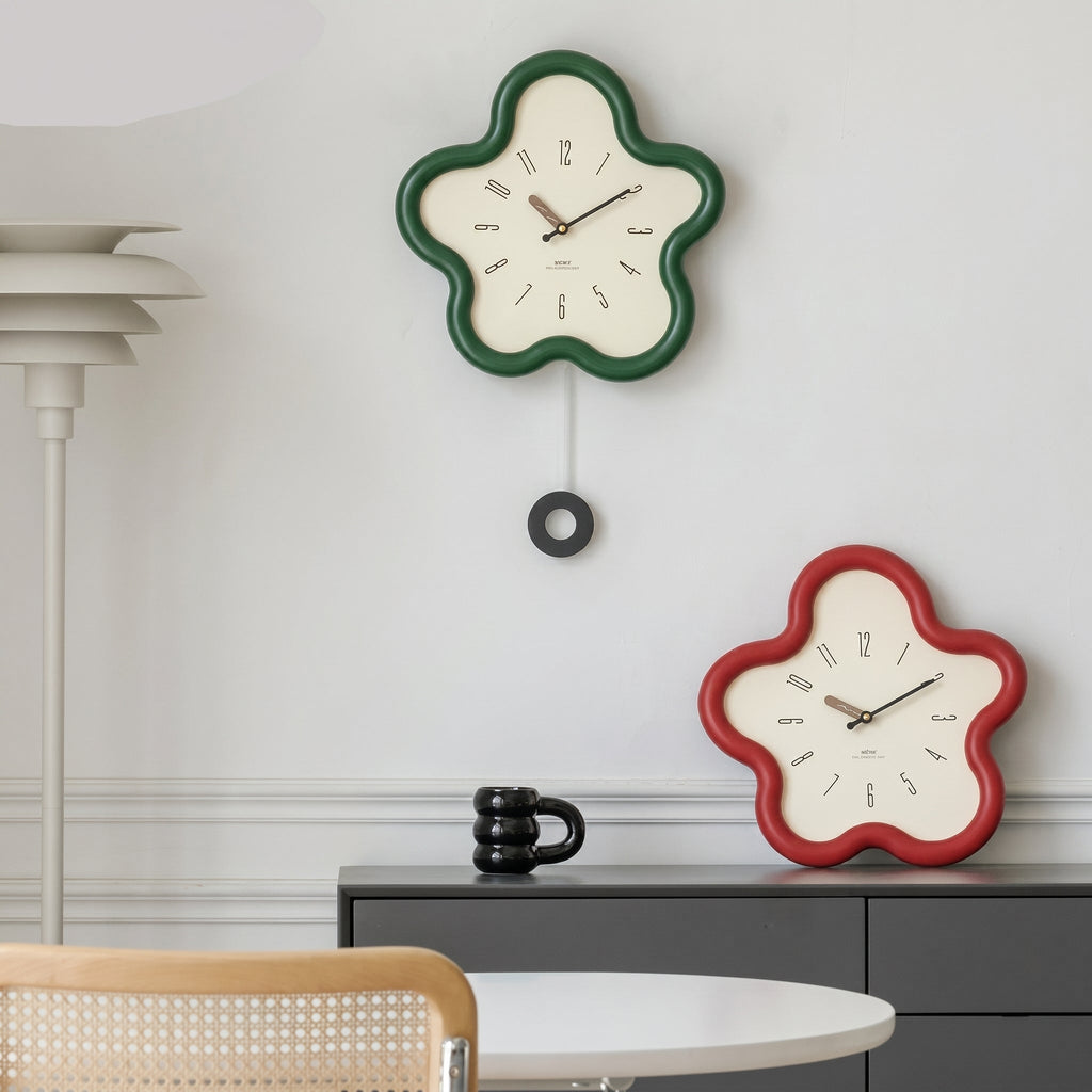 Orologio da parete moderno a forma di fiore