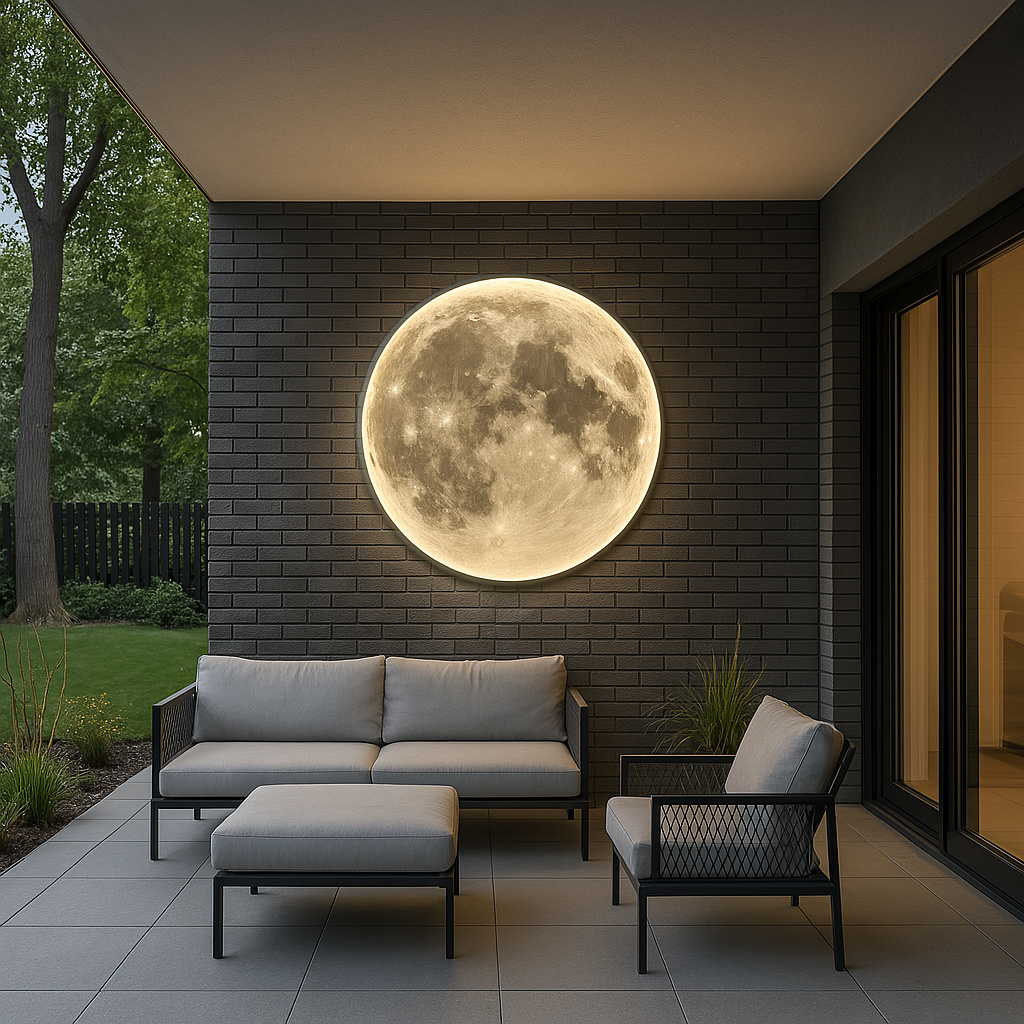 Mavelle | Lampada da Parete Luna Realistica con Illuminazione Ambientale a LED