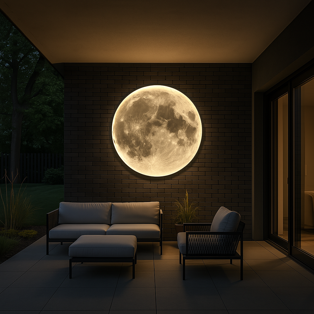 Mavelle | Lampada da Parete Luna Realistica con Illuminazione Ambientale a LED