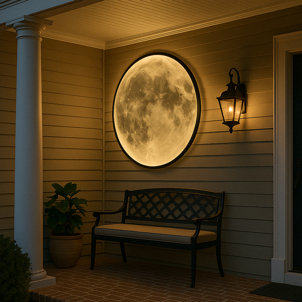 Mavelle | Lampada da Parete Luna Realistica con Illuminazione Ambientale a LED