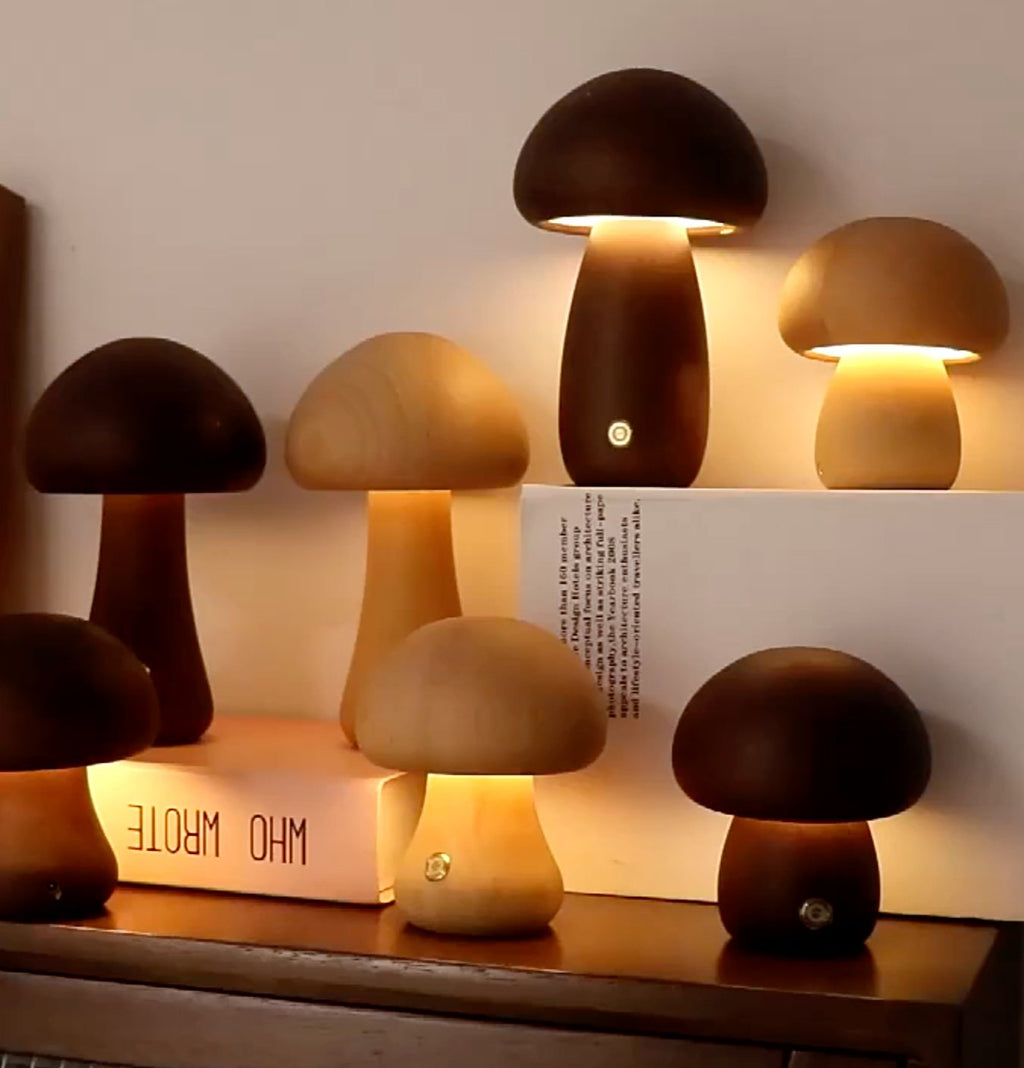 MushGlow™ | Calore e atmosfera in un bel design in legno.