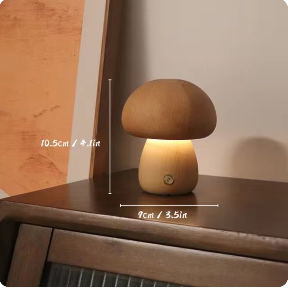 MushGlow™ | Calore e atmosfera in un bel design in legno.