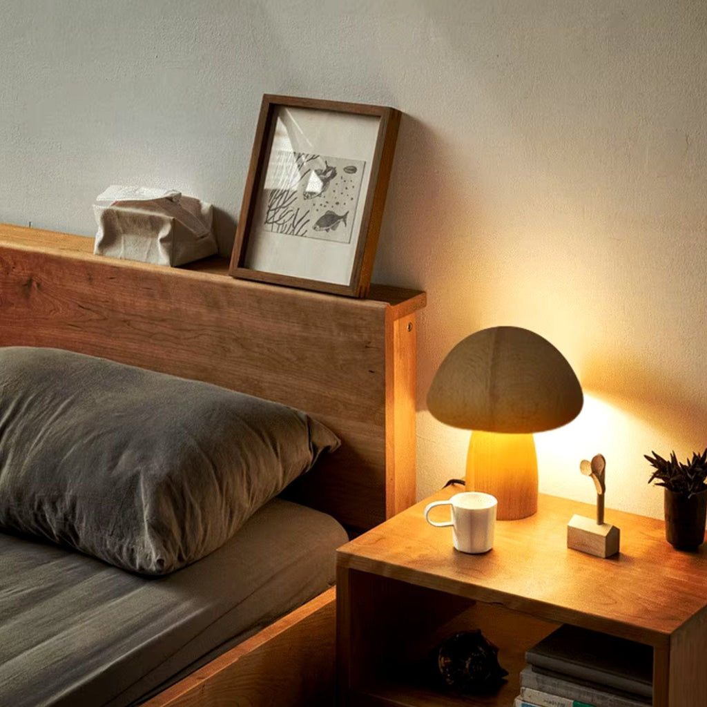MushGlow™ | Calore e atmosfera in un bel design in legno.