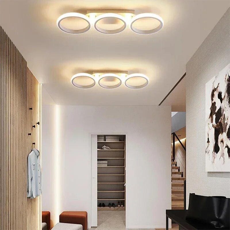 Lampadario a Anello LED Moderno – Illuminazione da Soffitto Minimalista per Soggiorno e Sala da Pranzo