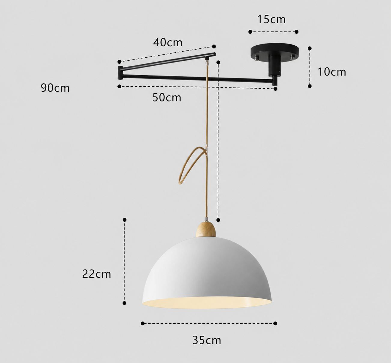 Lampada da soffitto moderna con bracci luminosi regolabili per un'illuminazione flessibile