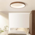 Lampada da soffitto LED in legno naturale con design circolare