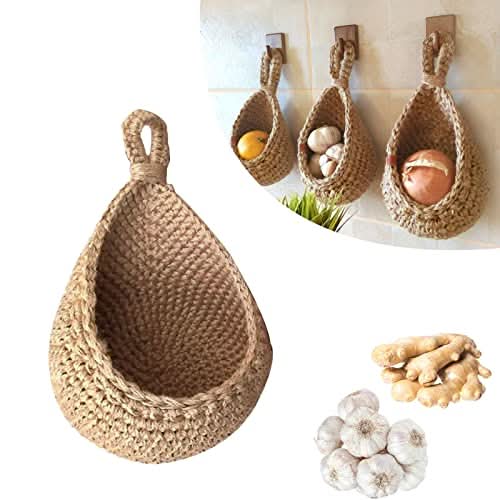 Nestoria – Cesto appeso in juta per la conservazione in cucina