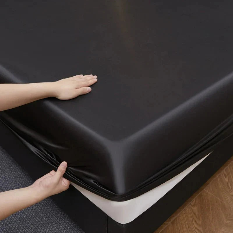 NESTRA – Lenzuolo Fitted in Satin Rinfrescante per Comfort Traspirante in Misura Twin