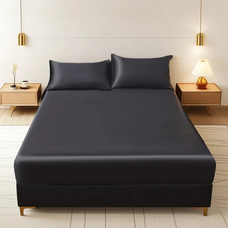 NESTRA – Lenzuolo Fitted in Satin Rinfrescante per Comfort Traspirante in Misura Twin