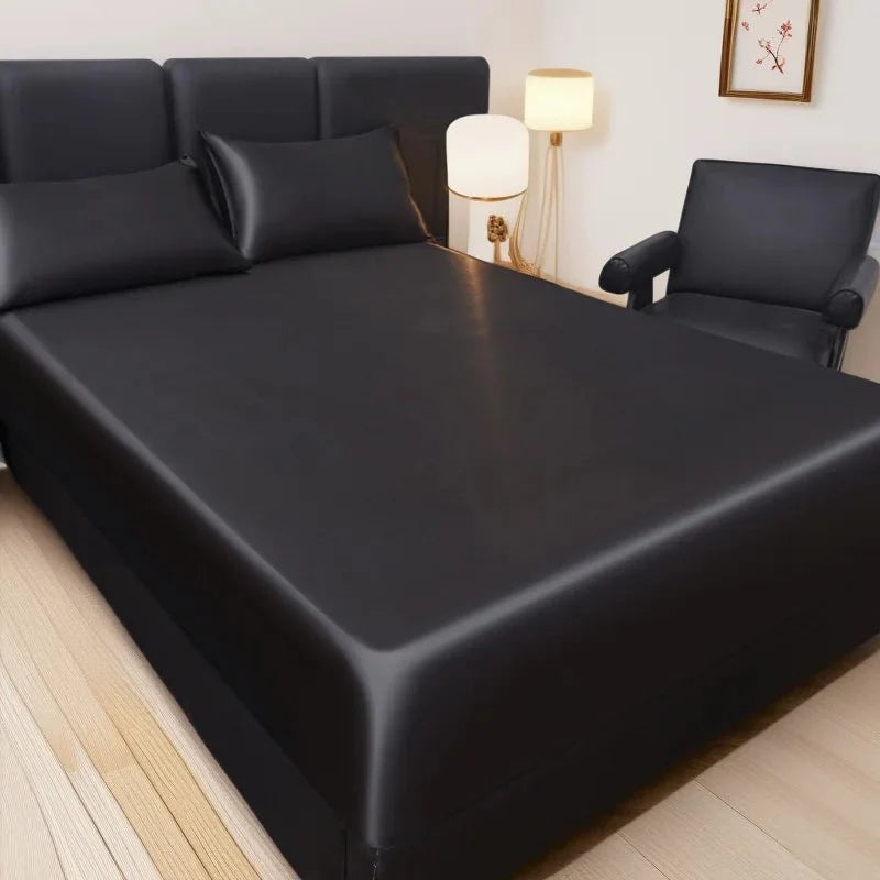 NESTRA – Lenzuolo Fitted in Satin Rinfrescante per Comfort Traspirante in Misura Twin