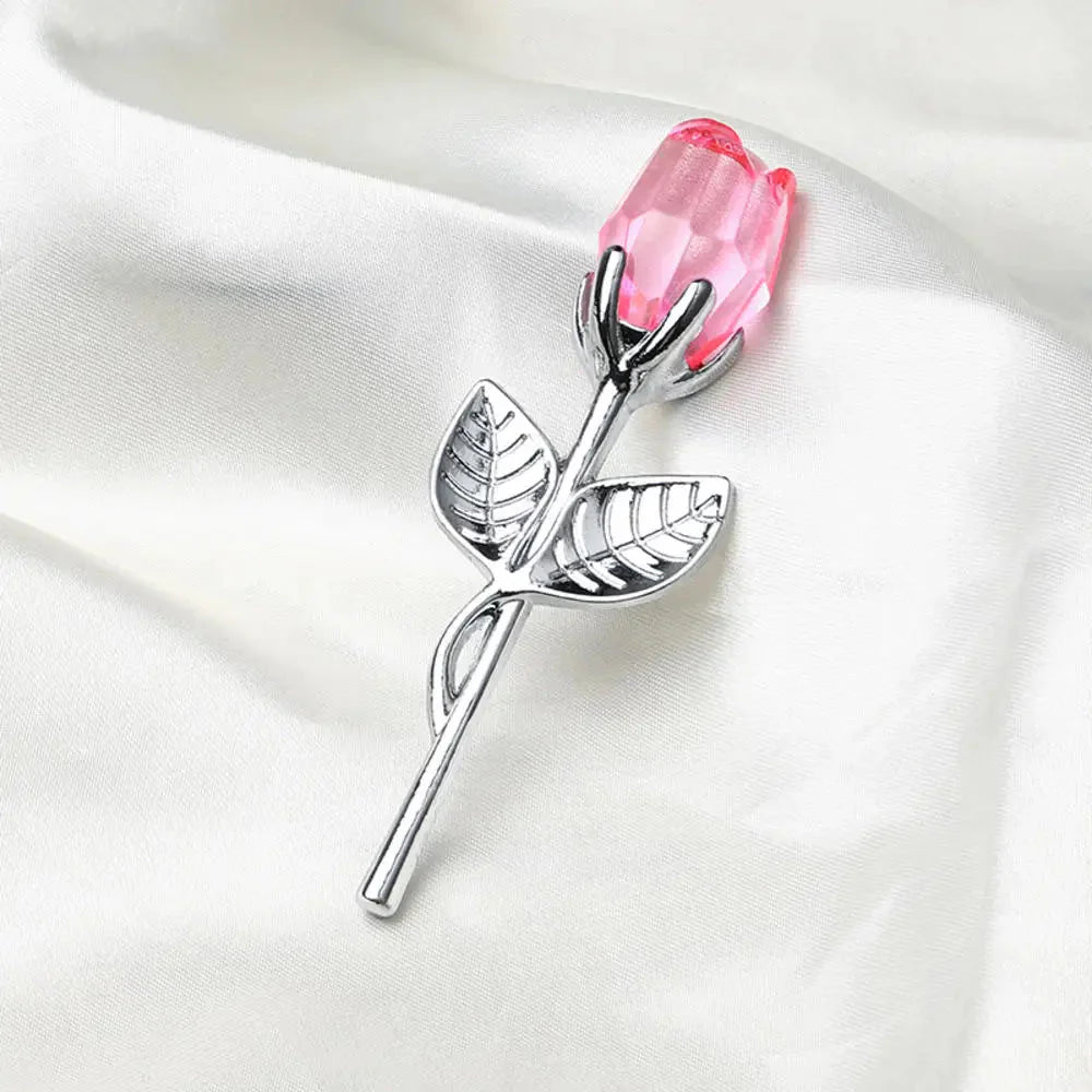 CRYSTIVA – Elegante Ricordo di Rosa in Cristallo con Stelo Oro o Argento