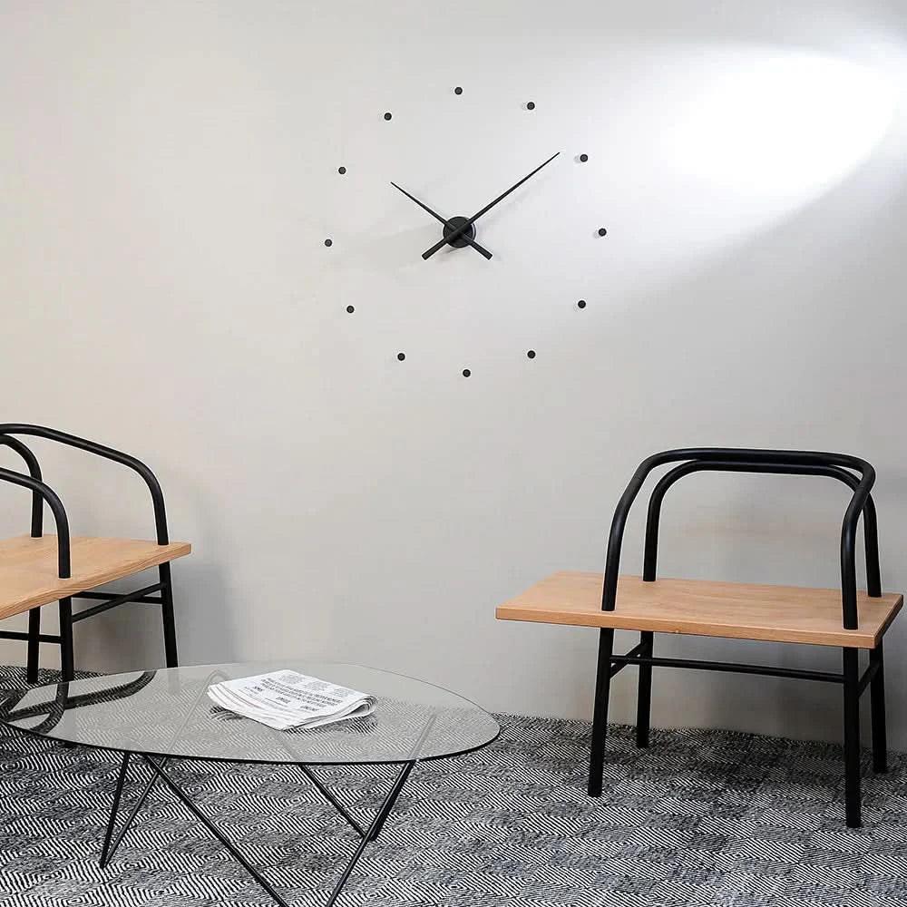Orologio da Parete Moderno Nero Minimalista 40cm