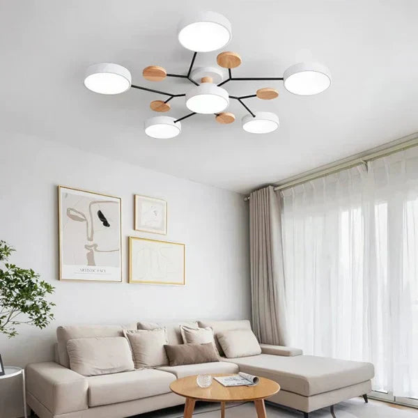 Lampada da soffitto LED ramificata scandinava