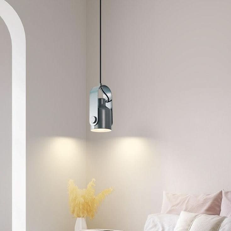 Faretto Pendente in Legno e Metallo Nordico – Luce Sospesa Minimalista