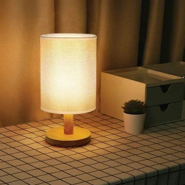 Aiko – Lampada Organica in Legno e Lino con Telecomando