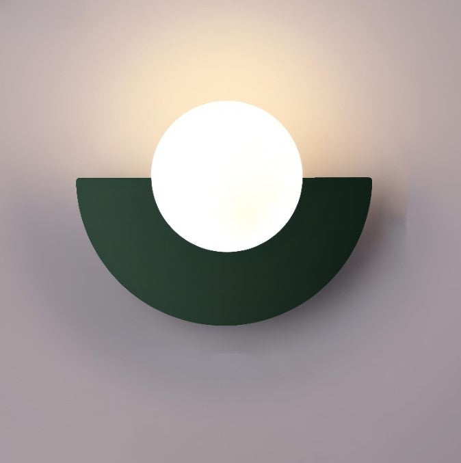 Lampada da Parete in Metallo Stile Nordico - Luce LED Semicircolare Moderna