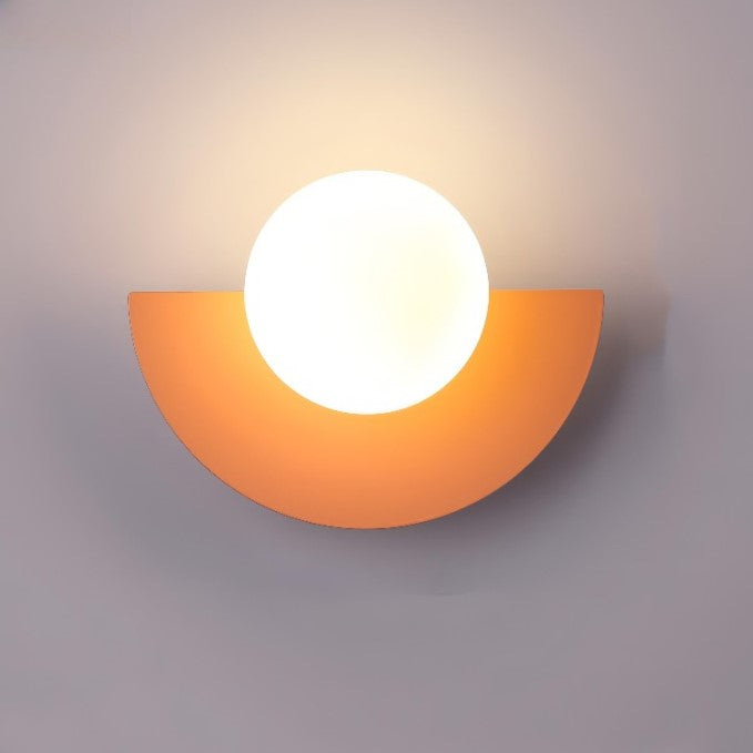 Lampada da Parete in Metallo Stile Nordico - Luce LED Semicircolare Moderna