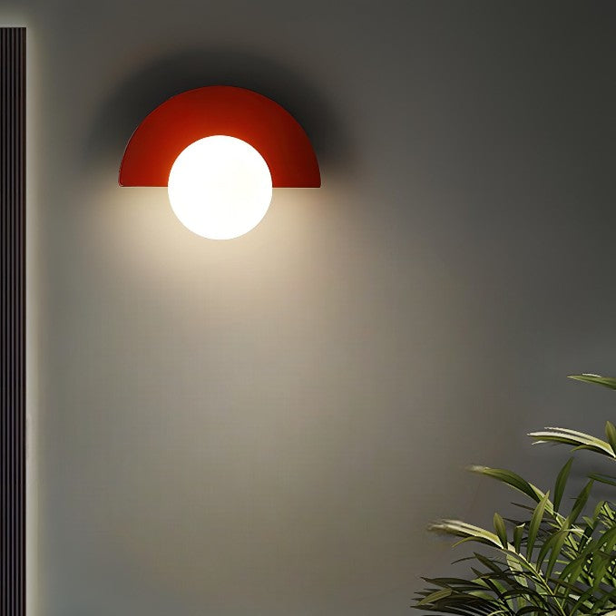 Lampada da Parete in Metallo Stile Nordico - Luce LED Semicircolare Moderna