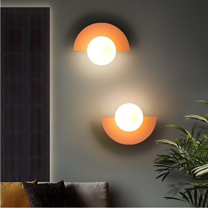Lampada da Parete in Metallo Stile Nordico - Luce LED Semicircolare Moderna