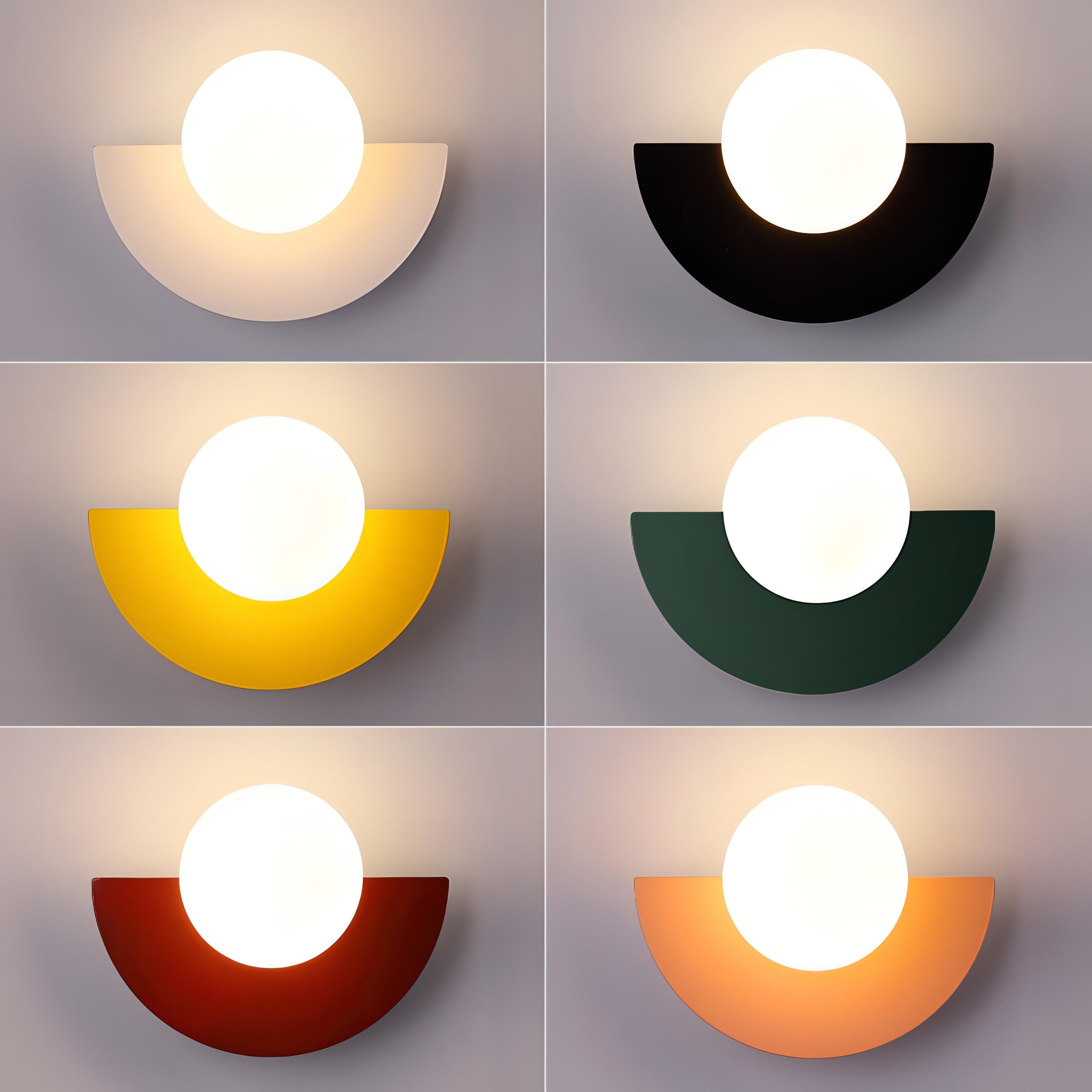 Lampada da Parete in Metallo Stile Nordico - Luce LED Semicircolare Moderna