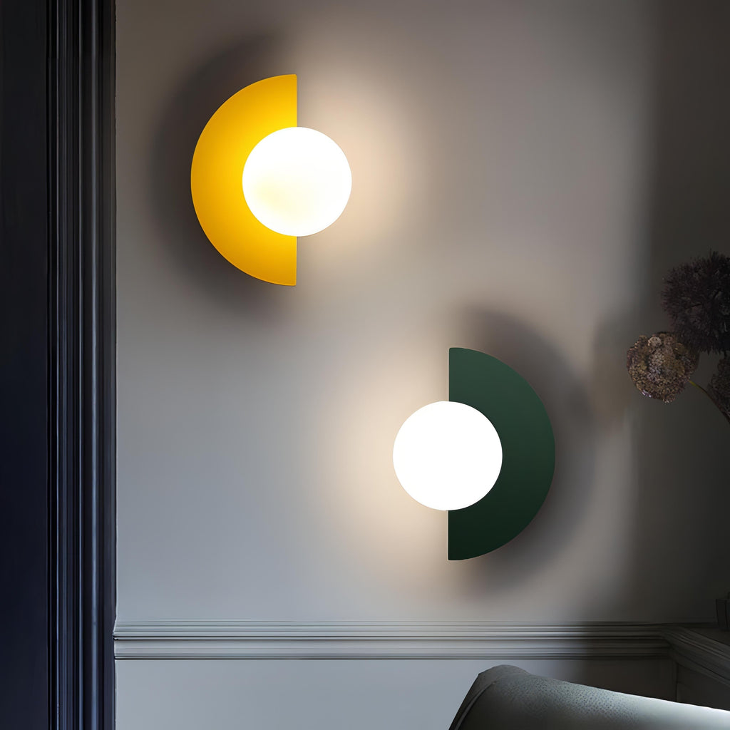 Lampada da Parete in Metallo Stile Nordico - Luce LED Semicircolare Moderna