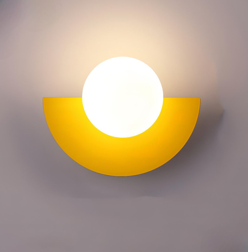 Lampada da Parete in Metallo Stile Nordico - Luce LED Semicircolare Moderna