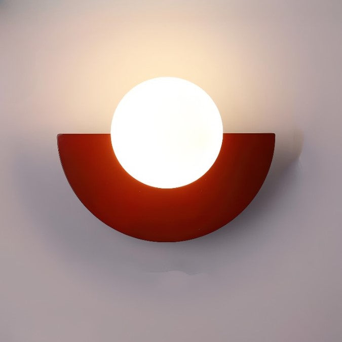 Lampada da Parete in Metallo Stile Nordico - Luce LED Semicircolare Moderna