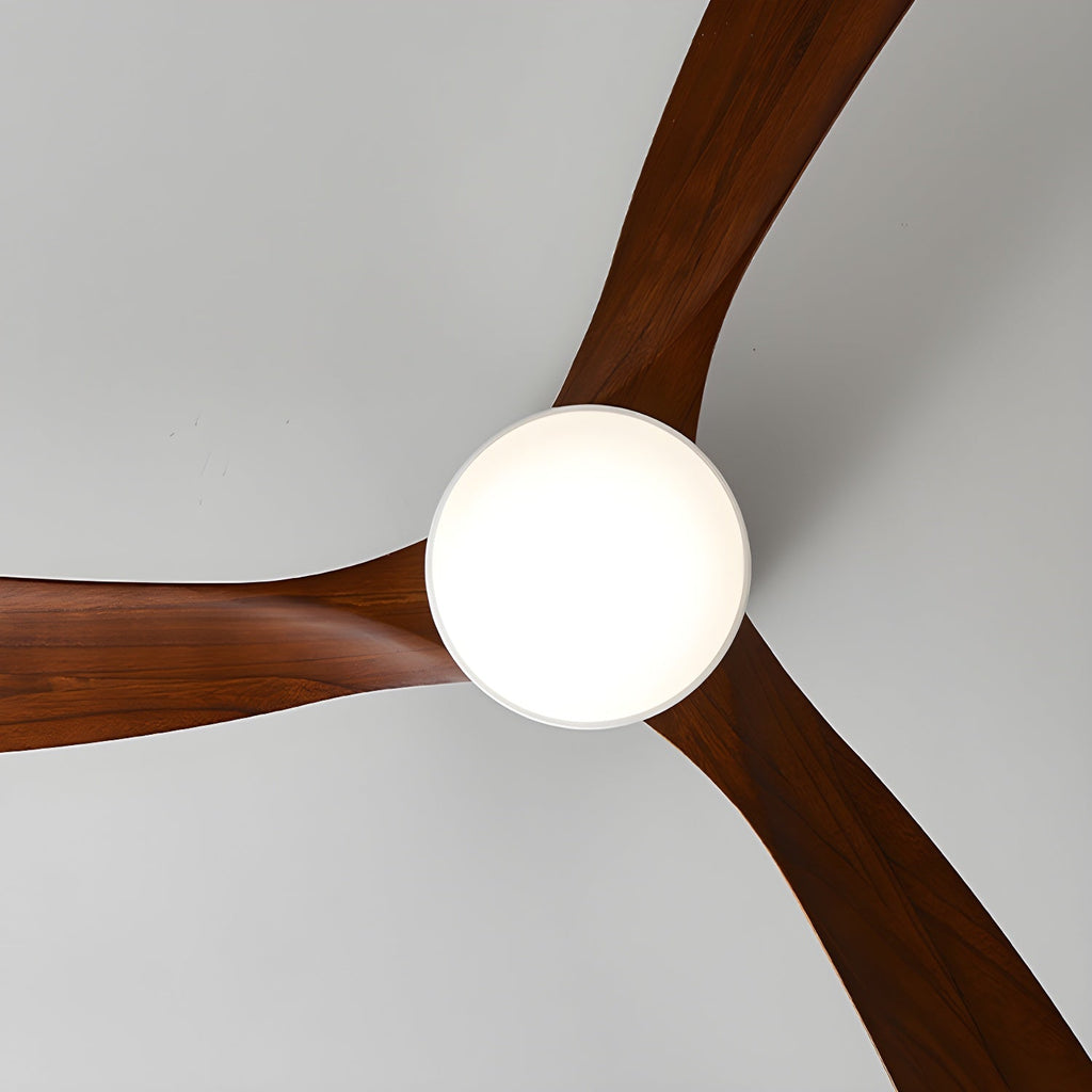Ventilatore a Soffitto in Legno Nordico con Luce LED e Telecomando